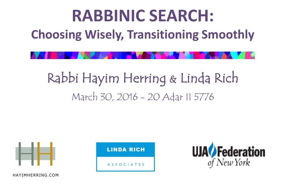Rabbinic Search Webinar - Hayim Herring